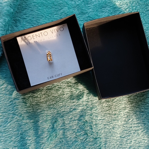 Argento vivo sterling gold ear cuff - Picture 7 of 7